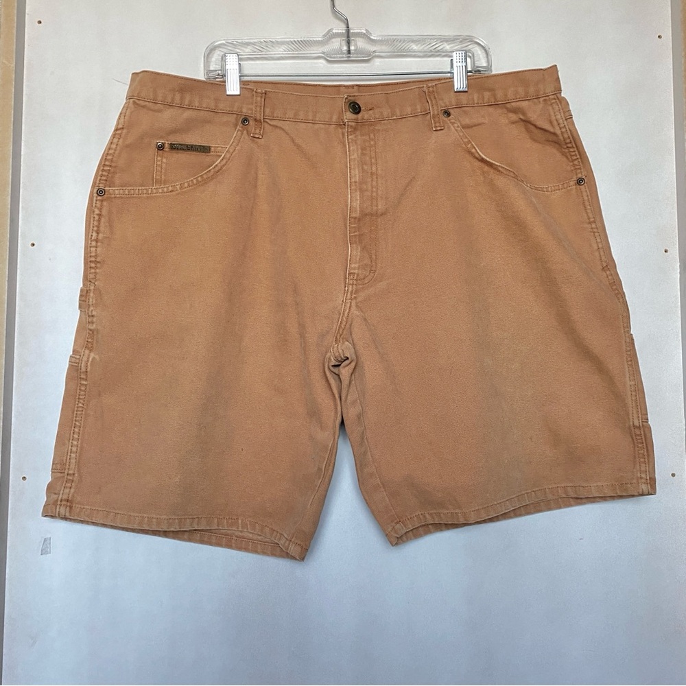 Tan Cargo Shorts with Classic Above-Knee Cut